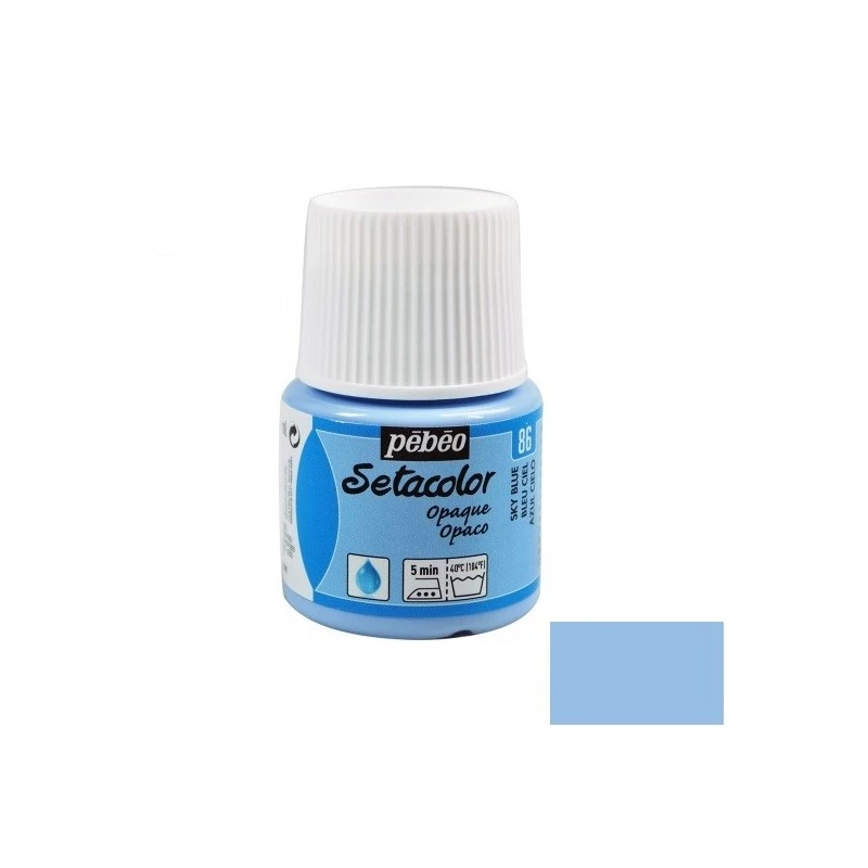 Peinture Textile - Bleu Ciel 3 Peinture Textile - Bleu Ciel